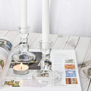 Lanttu Tempat Lilin Jumlah Besar-12 Buah Tempat Lilin Lancip Kaca, Centerpieces Pernikahan untuk Dekorasi Meja, Tempat Lilin Nazar - Product Image 5
