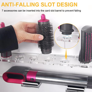 Soporte de Pared de Acrílico Transparente Resistente a los Rayos UV, Organizador, Exhibidor para <span class=keywords><strong>Dyson</strong></span> <span class=keywords><strong>Airwrap</strong></span>, Soporte para Barriles, Cepillos y Varillas - Product Image 5