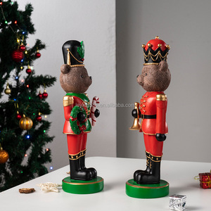 Figurine décorative de Noël personnalisée, ours batteur de tambour, royaume, figurine en résine, soldat, <span class=keywords><strong>casse</strong></span>-<span class=keywords><strong>noisette</strong></span> - Product Image 5