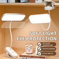 Lampe de lecture LED USB rechargeable à clipser, flexible, pour chevet, bureau, lecture et détente