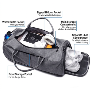 Bolsa Deportiva de Gimnasio con Logotipo Personalizado para Hombre y Mujer, Bolsa de Viaje de Diseño con Bolsillo Impermeable - Product Image 4