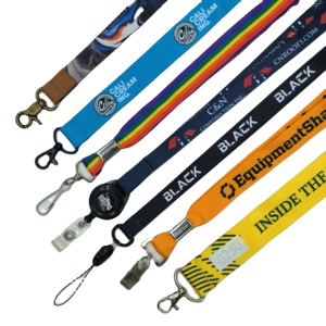 Free Sample No MOQ Custom Sublimation Heat Transfer With Logo Custom Keychain Lanyard Polyester Neck Lanyards
