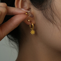 Ensemble de trois pièces de boucles d'oreilles en diamant unique à la mode européenne et américaine bijoux en acier inoxydable pour femmes