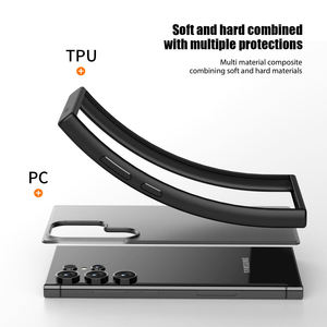 Pour <span class=keywords><strong>Samsung</strong></span> <span class=keywords><strong>Galaxy</strong></span> S24 <span class=keywords><strong>Ultra</strong></span> Transparent Hybride Étui En Silicone S24 Plus Pare-chocs Clair Mat Antichoc Armure Couverture Rigide - Product Image 5