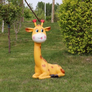 Bền Lớn Ngoài Trời Vườn Điêu Khắc Thép Không Gỉ Phim Hoạt Hình Con Hươu Cao Cổ Bé Hiện Đại Thiết Kế Sang Trọng DIY Nghệ Thuật Trang Trí Trang Trí - Product Image 2