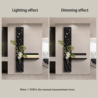 Peinture murale décorative moderne et épurée avec LED intégrées, motif plantes hydroponiques sur pierre, pour l'aménagement intérieur
