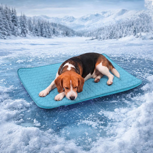 Tapis rafraîchissant imperméable pour chien, en gel orthopédique et mousse à mémoire de forme, lit pour animal de compagnie pour extérieur, sensation de fraîcheur, coussin anti-chaleur, tapis rafraîchissant pour chien - Product Image 1