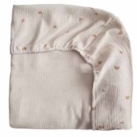 Drap-housse pour lit bébé 100% coton biologique, tissé floral, 200TC, écologique, lot de 2