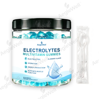 AegleWell Électrolytes Multivitamines Gommes Gooey Supplément Nutritionnel Quotidien pour l'Hydratation Soutient l'Énergie et la Fonction Musculaire