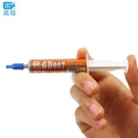 4 pièces Poids net 7 grammes Gris GD007 Pâte de graisse thermoconductrice Composés dissipateurs thermiques pour CPU LED Seringue Emballage