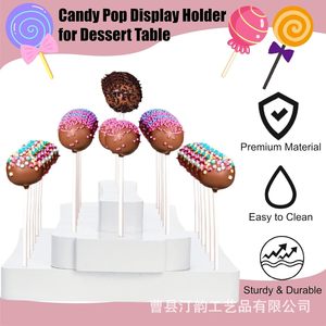 Cross-border three-tier wooden lollipop stand, cake display stand, dessert table, storage rack, cross-border party <b>decoration</b> - Product Image 3