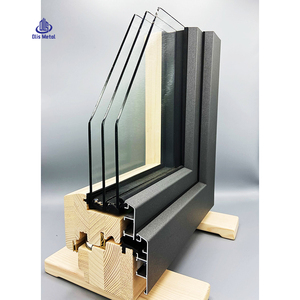 Finestre e Porte in Legno con Rivestimento in Alluminio Stile Americano, Finestra a Battente a Doppio Vetro ad Efficienza Energetica per Case Passive - Product Image 2