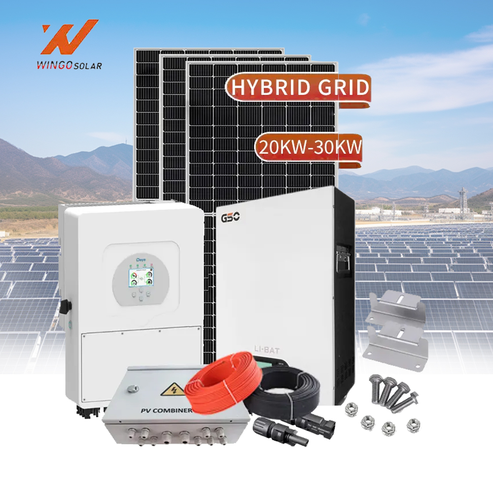 Гибридная солнечная система 10KW 20KW 30KW On Off Grid солнечная система хранения энергии с батареей
