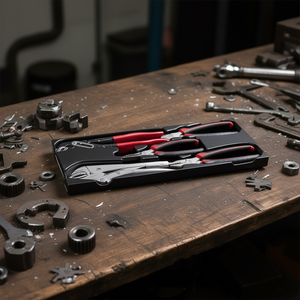 Juego de herramientas 519/150AX, kit de 3 piezas de alicates con mangos rojos para tareas generales de reparación y mantenimiento - Product Image 3