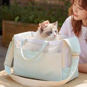 Bolso Cruzado de Verano para Mascotas, Gatos y Perros Pequeños, Cuadrado, Moderno, Estilo Instagram, Simple, Transpirable, Portátil, Color Sólido, Capacidad 4kg/8kg - Product Image 2