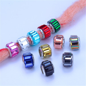 Decorazione per <span class=keywords><strong>Capelli</strong></span> Intrecciati Stile Coreano con Perline in Plastica/Resina Colorate a Foro Grande Accessori per Parrucche Fai-da-Te - Product Image 6