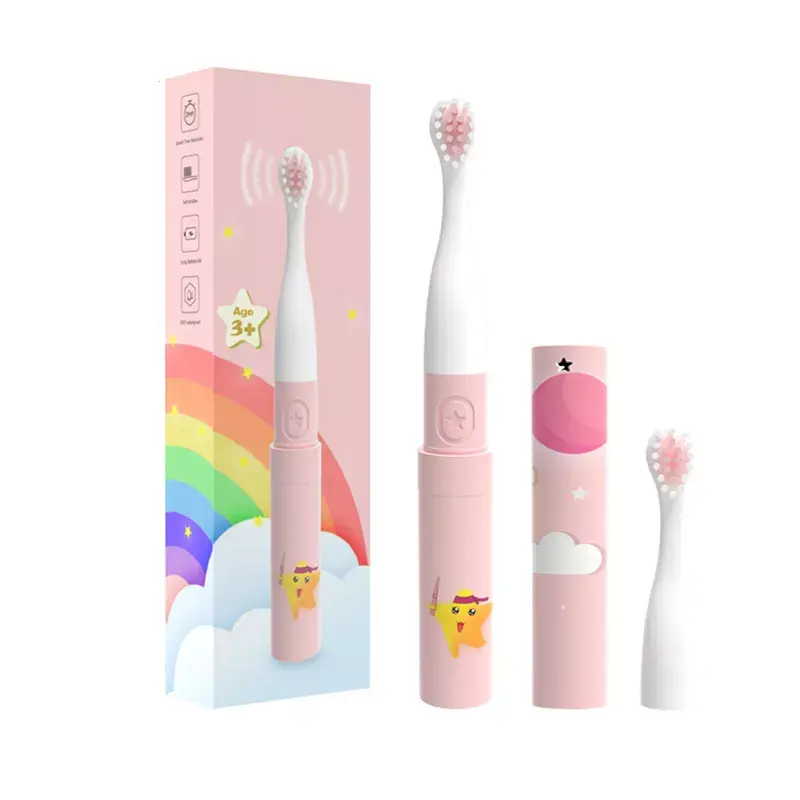 Nouveau dessin animé brosse à dents électrique Rechargeable en Silicone souple en forme de U tête de brosse brosse à dents pour enfants blanchissant les dents brosse à dents