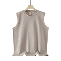 Débardeur ample vintage pour homme en coton 100% respirant avec trous, idéal pour la musculation, la gym et le sport