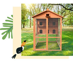 Nido Para Loros y Palomas Jaula Para Pájaros Productos Para Mascotas De Madera Grande Embalaje De Cartón Coop De Pollo Moderno De Madera Transpirable Para Animales - Product Image 5