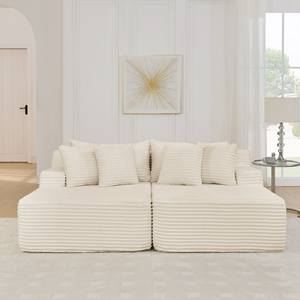 كرسي أريكة أرضي عصري لشخصين قابل للطي للشقق، تصميم بسيط - Product Image 6