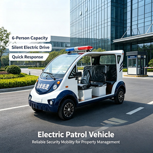 Véhicule de patrouille électrique compact et fermé, 4 places, voiture de sécurité électrique silencieuse pour les zones résidentielles et les parcs commerciaux - Product Image 2