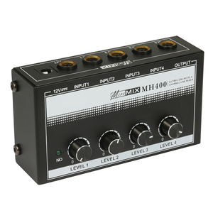 <span class=keywords><strong>MH400</strong></span> Ultra Low-Noise 4-Kanal-Line-Mixer Mini-Audio-Mixer mit 1/4-Zoll-TS-Eingängen und Ausgangs lautstärke regler für Gitarren-Bass-Key - Product Image 1