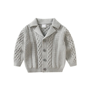 Pull-over en tricot <span class=keywords><strong>pour</strong></span> bébé garçon, col en V, fermeture à <span class=keywords><strong>ceinture</strong></span>, en coton, crochet, automne - Product Image 5