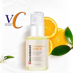 Serum Wajah Vitamin C perawatan kulit antioksidan Serum Pencerah Wajah Vitamin C dengan asam hialuronat