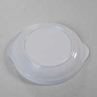 Vaisselle en plastique mélaminé ronde incassable et réutilisable Plat à motif imprimé coloré durable pour buffet d'école et fêtes