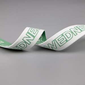 Cheap Price Polyester Jacquard <b>Elastic</b> Webbing With Customized Logo <b>Elastic</b> for Garment Accessories Underwear Waist Band <b>Elastic</b> - Product Image 5