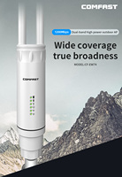 COMFAST CF-EW74 Estación Base WIFI Inalámbrica de Doble Banda para Exteriores, Alta Potencia, 1200mbps, Cobertura Omnidireccional, Punto de Acceso