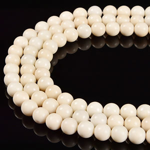 YMJ naturale avorio diaspro di <span class=keywords><strong>perline</strong></span> di osso fili <span class=keywords><strong>4</strong></span>/6/8/10/12mm rotondi di pietre preziose perle sciolte per la creazione di gioielli Cuentas Para Hacer Joyas - Product Image 3