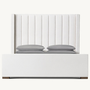 Rhoohill Maßgefertigte Handgefertigte Möbel Schlafzimmer Hochwertiges <span class=keywords><strong>Queen</strong></span>-Size Massivholzrahmen-Lederbett für Kingsize-Bett mit Fußteil - Product Image 4