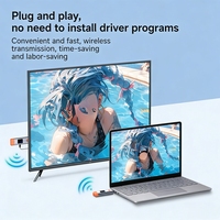 BIGWAY 1080P 50M Draadloze Extender USB C Video Zender Ontvanger Plug Play WiFi Display TV Stick Dongle Adapter PVC PC Laptop