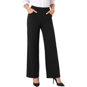 Pantalon de Costume Femme Extensible Coupe Large avec Poches Anti-Plis pour le Travail Décontracté - Product Image 1