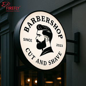 Letrero Luminoso LED Redondo con Marco de Acero Inoxidable Impermeable, Personalizable con Logotipo, para Exteriores, Negocios y Tiendas - Product Image 4