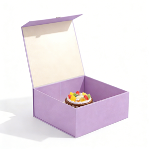 Custom Brownie Packaging <b>Box</b> <b>Foldable</b> Magnetic Rigid Paper Dessert Gift <b>Box</b> - Product Image 5
