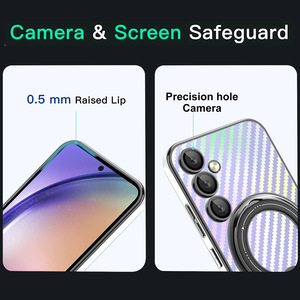 Para SAM <span class=keywords><strong>A53</strong></span> fibra de carbono galvanizado escudo brillante S24 soporte magnético ULTRA funda de teléfono móvil anticaída - Product Image 4