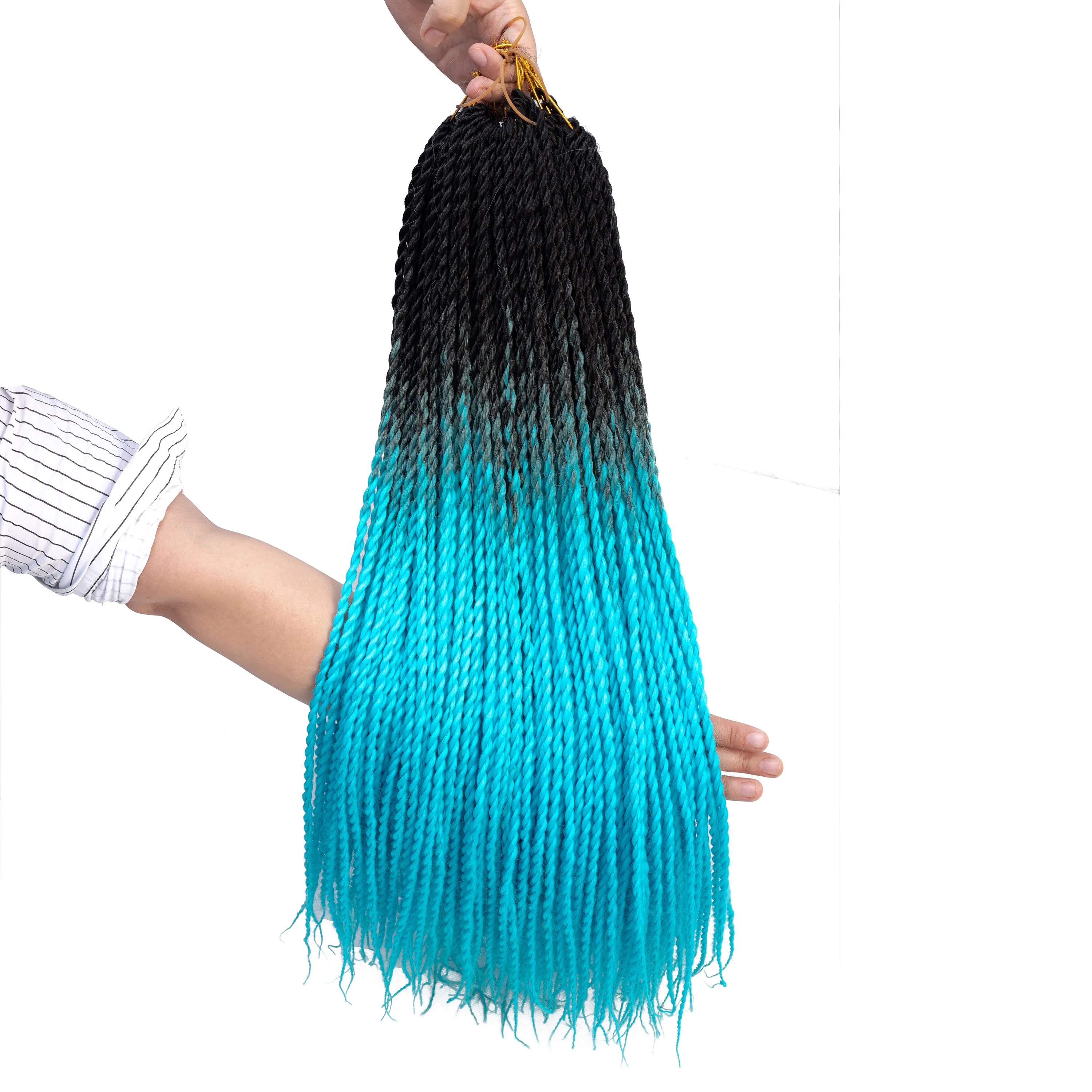 MYZYR 20 inç örgü saç uzantıları Jumbo tığ örgüler sentetik saç stili 100 g/adet saf sarışın pembe yeşil