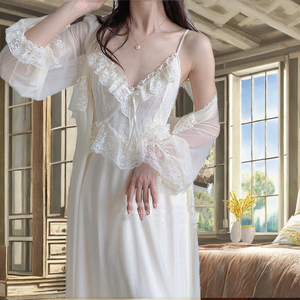 Camisón <span class=keywords><strong>Sensual</strong></span> de Verano para Mujer, Estilo Halter, Largo hasta la Rodilla, de Malla, Transpirable, para Dormir en Casa, Estilo Puro Deseo - Product Image 2