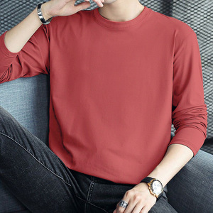 เสื้อยืดแขนยาวผู้ชายแฟชั่นลำลองบางเบาสำหรับฤดูใบไม้ผลิและฤดูใบไม้ร่วงขายดีที่สุด - Product Image 3