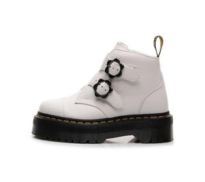 Botas de cuero con hebilla de flor Devon para mujer, botas de cuero con hebilla de punta redonda para otoño e invierno, <span class=keywords><strong>calzado</strong></span> para mujer - Product Image 3