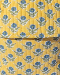 Hand Block Printed Quilted <b>Backpacks</b>. with Button Closure. Can be Customised. Cotton Wading and Cotton Fabric - Product Image 3