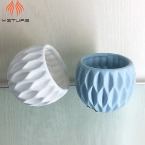 Cute Small <strong>Ball</strong> Shaped Blue White <strong>Clay</strong> Pots for Plants Indoor Indoor Succulent Plant Pot Planters - Product Image 5