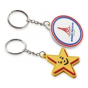 Customizable 2D Logo Keychains Rubber PVC Cute Key Rings with Personalized Letter Promotional Carabiners - Product Image 3