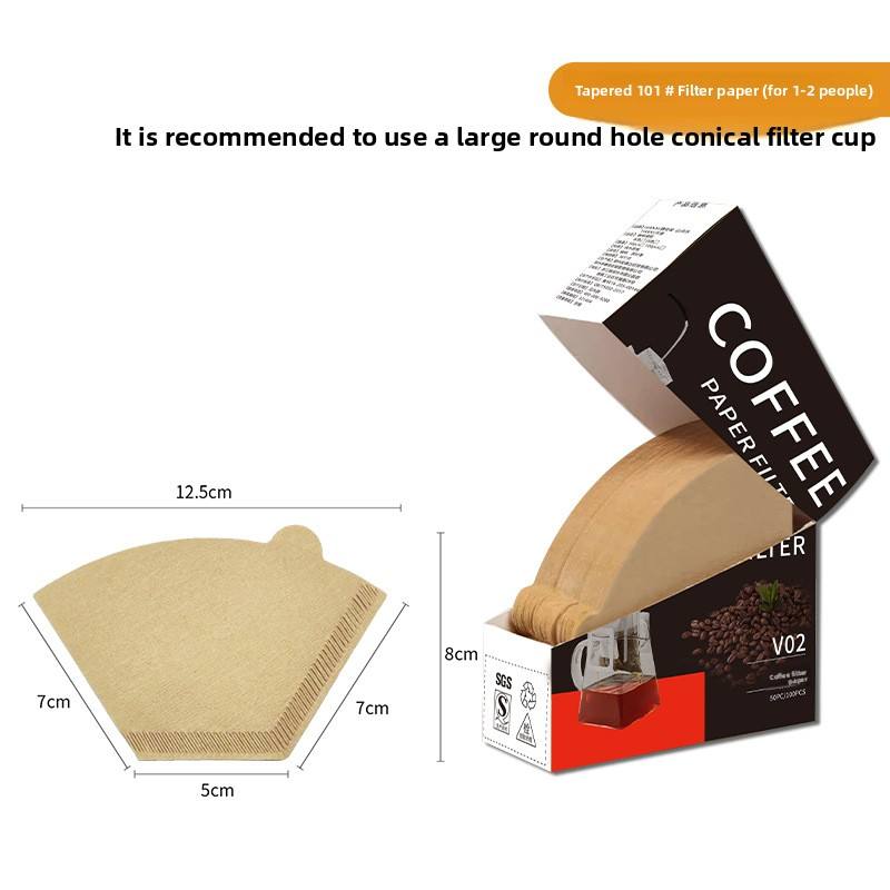 Marron101# Petit papier filtre en forme d'éventail 100pcs