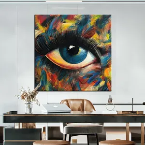 抽象涂鸦眼睛流行街头家居装饰艺术图片油画客厅装饰
