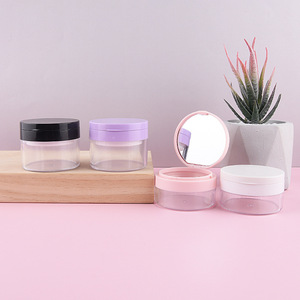 <span class=keywords><strong>Pot</strong></span> de stockage de poudre en vrac de maquillage de soins de la peau en plastique portable avec couvercle en maille de 30g 50g avec miroir - Product Image 6