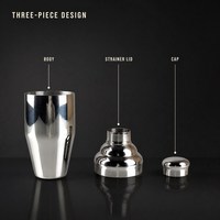 Kit de barman en acier inoxydable 304, shaker à cocktail martini, outil de bar, couleurs personnalisées, adapté pour la préparation de cocktails au bar et à la maison
