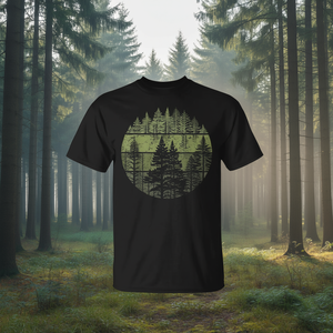 Camiseta gráfica vintage con diseño de árboles del bosque, naturaleza, aire libre, unisex, talla mediana para adultos - Product Image 3